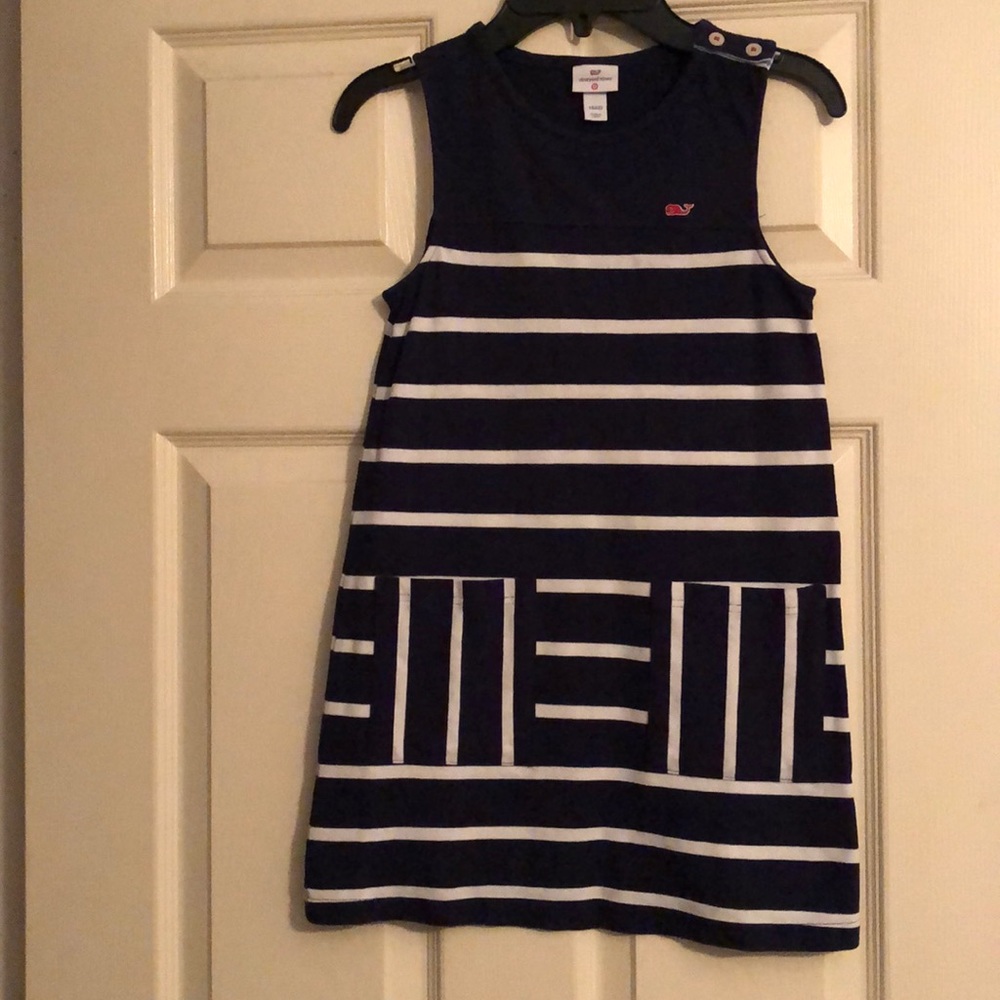 Girl’s Navy & White Stripe Dress